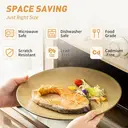 Dafuceramic Plates and Bowls Sets, 12 Pieces Modern Stoneware Dinnerware Set for 4 Kitchen Dinner Set Ceramic Dishware Dishes Set Microwave and Dishwasher Safe (Maize Yellow) image 2