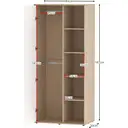 Junior Vida Wardrobe Neptune 1 Door White/Oak Effect image 3