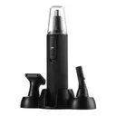Sparoma 3-in-1 Ear and Nose Hair Trimmer for Men – Ear & Nose Hair Clipper with LED Light, Sideburn & Eyebrow Trimmer Heads, 6500RPM Motor, Full-body Waterproof, Battery-Powered, Portable Grooming Kit with Storage Base – TC-3580, Black image 0