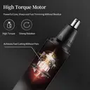 Sparoma 3-in-1 Ear and Nose Hair Trimmer for Men – Ear & Nose Hair Clipper with LED Light, Sideburn & Eyebrow Trimmer Heads, 6500RPM Motor, Full-body Waterproof, Battery-Powered, Portable Grooming Kit with Storage Base – TC-3580, Black image 7