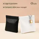 Oirlv Lot de 2 Pochettes de Voyage en Cuir PU pour Bijoux – Sacs Cadeaux Noël/Mariage, Idéal pour Bracelets, Colliers, Boucles d’Oreilles, Bagues, Savons ou Maquillage image 3