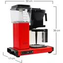 Moccamaster KBG Select Filter Coffee Machine, Handmade in the Netherlands, Retro Design, 1.25 Litres, Red - 53819 image 1