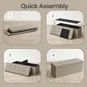 Ochama x SONGMICS Storage Ottoman Bench, 38 x 110 x 38 cm, End of Bed Bench, Storage Chest, for Living Room, Bedroom, Entryway, Camel Brown image 6