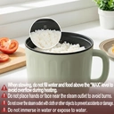 IAGREEA Portable Electric Cooker 1.6L Ramen Cooker Ramen Noodle Cooker - Dual Power Mini Ramen Maker Multi-Functional Lazy Pot, Non-Stick Noodle Cooker with Boil Dry Protection for Pasta Noodles Egg Soup, Compact for Dorm Office (Green) image 7