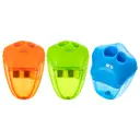 M&G Pencil Sharpeners, 3 Pack Manual Dual Hole Pencil Sharpeners with Lid, Compact Portable Sharpeners for Colored Pencils, School and Office Supplies image 1