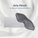 Masque de sommeil Zoesmien ZSM2324, conception stéréo 3D, blocage complet de la lumière, matériau en soie de mûrier + fibre de polyester, remplissage en mousse à mémoire de forme, ajustement flexible de l'arête nasale, masque domestique doux et respirant – Gris image 4