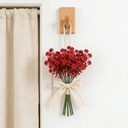 Yuejia  4Pcs 13.77in/35cmArtificial Billy Ball Flower Man Fake Plants Living Room Decoration Ornaments Desktop Fake Flowers(red) image 1