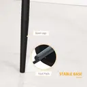 HOMCOM Set Of 2 Quilted PU Leather Dining Chairs with Metal Frame 4 Legs Foot Caps Home Seating Modern Stylish Executive Grey image 5