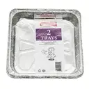 Caroline Foil Tray with Lid, 239 x 239mm, 35mm deep, pack of 2 image 1