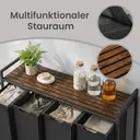 JOYFURNOS Ausziehbare Wäschekorbbox mit herausnehmbarer Tüte, 160 L – Wäschesortierer mit Metallrahmen und Ablage, Tintenschwarz und rustikales Braun, 115,6 x 33 x 72,5 cm image 6
