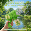 Kids Automatic Frog Bubble Gun - 360° Leak-Proof Bubble Machine with 8-Hole Design for 1000+ Bubbles Per Minute, Includes DIY Stickers - Summer Outdoor Toy for Toddlers, Birthday Party Gift for Boys and Girls image 7