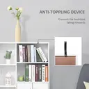 HOMCOM Sideboard Storage Cabinet Cupboard, Open Bookcase with 2 Doors 5 Compartments Wooden Modern Style for Living Room Bedroom Kitchen 80 x 23 x 123 cm, White image 5