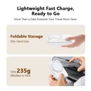 Rexsun 3 in 1 Foldable Magnetic Wireless Charging Station, 15W Fast for MagSafe Charger, Travel Size for iPhone 16/15/14/13/12, Apple Watch, AirPods, Adapter Not Included, T18, White image 4