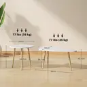 HOMCOM Coffee & Side Table Set Scandi White/Oak Effect image 4