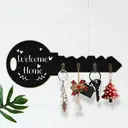 Alphynix Crochet mural en forme de clé « Welcome Home » avec 4 crochets en métal image 1