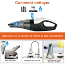 ATSHARK A-081 Aspirateur à main 8000 Pa léger et portable, chargement sans fil - Blanc image 6