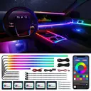 Dreamcolor Bandes lumineuses LED en acrylique pour intérieur de voiture avec contrôle via application, RGB 14-en-1, 593 LED néons et synchronisation musicale image 0