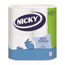 Nicky Soft Touch Toilet Tissue, 2-Ply, 4 Rolls Paper Pack image 0