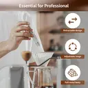 MHW-3BOMBER Outil WDT rétractable, outil de distribution d'espresso avec rangement magnétique, outil de mélange de café à portée réglable pour barista, 0,4 mm 8 aiguilles en acier inoxydable avec 8 supplémentaires, noir, T6188B-OS image 5