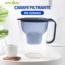 VIVREAL Carafe filtrante avec minuteur électronique, compatible avec cartouches Brita, matériau ABS - 2,4 L image 2