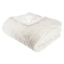 Atmosphera Manoir Plaid en fausse fourrure blanc - 180 x 230 cm image 0