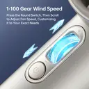 JISULIFE Pro1S Turbo ventilateur portable à écran LED - Or métallique image 4