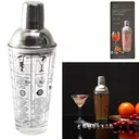 COOK CONCEPT Shaker à cocktail en verre avec 6 recettes 45 cl image 3
