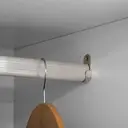 HOMCOM 2-Door Wardrobe with 2 Drawers, Modern Tall Wardrobe with anging Rod and Anti-tipping Straps for Bedroom, White image 7