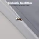 Housse de couette MENDALE - Ensemble de literie de qualité supérieure - Housse de couette 200*200 cm avec taie d'oreiller 75*50 cm - Microfibre douce brossée - Gris foncé et gris clair image 7