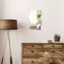 1pc PVC mirror with irregular wave acrylic decorative mirror, room decoration aesthetic mirror 20*30 cm image 2