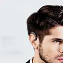 Écouteurs intra-auriculaires VoxorAI C6 noirs à conduction osseuse Bluetooth, modèle populaire, avec un seul crochet d'oreille. Écouteurs de sport. image 7