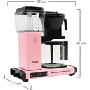 Moccamaster KBG Select Filter Coffee Machine, Handmade in the Netherlands, Retro Design, 1.25 Litres, Pink - 53820 image 1