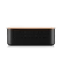 Bodum BISTRO Bread Box Small - Black with Bamboo Lid image 0