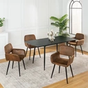 URBAN MEUBLE Lot de 2 Chaises de Salle à Manger en Similicuir Daim image 4