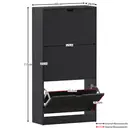 Vida Designs Shoe Cabinet 3 Doors Black image 9