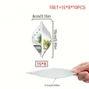 WhereHike Lot de 10 stickers miroir muraux en PVC Gouttes d’eau argentées - 15 x 8 cm image 4