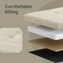 Ochama x SONGMICS Storage Ottoman Bench, 38 x 110 x 38 cm, End of Bed Bench, Storage Chest, for Living Room, Bedroom, Entryway, White image 7