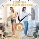 TAILI 6 Pack Vacuum Storage Bags, Jumbo Cube (31x40x15 Inch), Extra Large Vacuum Seal Bags for Clothing, Comforters, Blankets, Bedding, Closet Organization Space Saving, Cream image 5