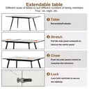 URBAN MEUBLE White Marble Effect Extendable Dining Table image 7