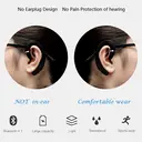 Écouteurs intra-auriculaires VoxorAI C6 noirs à conduction osseuse Bluetooth, modèle populaire, avec un seul crochet d'oreille. Écouteurs de sport. image 6