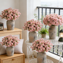 4Pcs 13.77in/35cm
Artificial Billy Ball Flower Man Fake Plants Living Room Decoration Ornaments Desktop Fake Flowers(pink) image 1