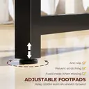 HOMCOM L Shaped Desk, Corner Computer Desk with Bookshelf for Home Office, Study Room, Workstation, 120 x 73.2 x 75cm, Rustic Brown image 5