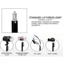 Support de Projecteur 1,6 m Trépied Pliable à l'Envers en Métal avec Support de Téléphone Mobile Intégré, Support de Sol Réglable Multifonctionnel Compatible avec Projecteur, Lumière Anneau LED, Appareils Photo DSLR, Téléphones Portables et Caméras d'Action, Idéal pour Tournage en Studio, Diffusion en Direct, Vlog et Support de Fond, Design Compact Gain de Place, Se Pliant à 40 cm image 3