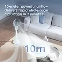 Airmate Air Circulation Fans with Adjustable Height [0.45~1.08m], 3 Blades,10m Wind Distance, Knob Control, Detachable & Portable,New Arrival image 2