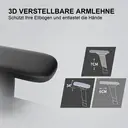 Sihoo M57 Chaise de bureau ergonomique en mesh avec soutien lombaire réglable, accoudoirs 3D, dossier haut respirant, noir image 3