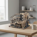 Robotime ROKR Puzzle 3D en bois Circuit à billes Ville de nuit 32,5 x 21,4 x 22,8 cm, 1 pièce, décoration à la maison, décoration d’étagère,Cadeaux artisanaux pour adultes et adolescents,Jouets éducatifs image 4