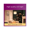 Philips Light Bulb LED Globe Frosted Bayonet B22 Warm White 60W Non-Dimmable 2pcs image 3