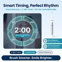 BAIR CARE G201 Sonische Elektrische Tandenborstel - 180 Dagen Lange Batterijduur, Oplaadbaar, 5 Modi & 3 Intensiteiten, 2-Minuten Slimme Timer, IPX7 Waterdicht, Inclusief Premium Reisetui image 4