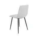 Dining Chairs Argenta Quilted Faux Leather Light Grey 2pcs image 4