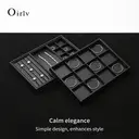 Oirlv Jewelry Display Tray Organizer Inserts Luxury, Stackable PU leather Jewelry Trays, Jewelry Trays For Drawer Men Women Jewelry Storage Display Case for Rings Stud Necklaces,Size 35*24*3cm image 6